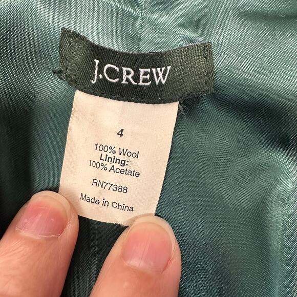 J. Crew Wool Blazer Blue Gold Blue Floral Buttons 4 - Picture 4 of 8